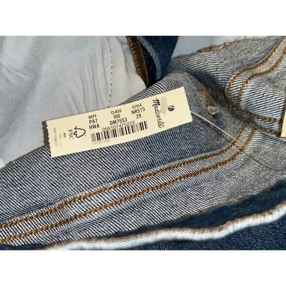 Madewell Womens Mid-Rise Stovepipe Jeans Size 29 NWT Harsdale Wash - Picture 7 of 9
